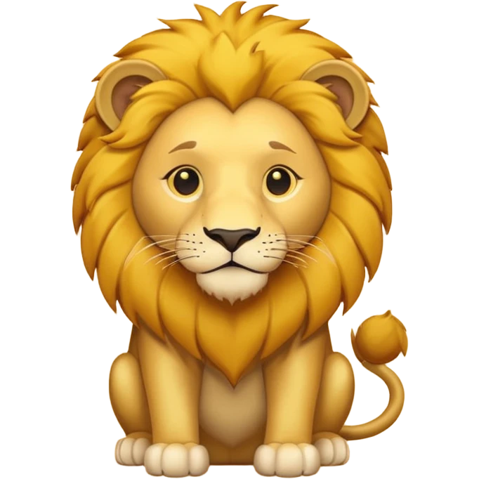 lion flat design, no shadowing emoji