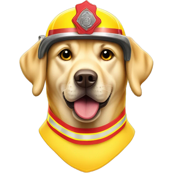 Firefighter yellow lab emoji