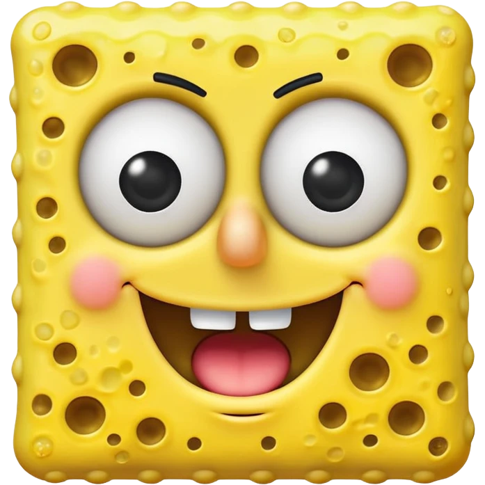 SpongeBob SquarePants as a cheerful cartoon character emoji