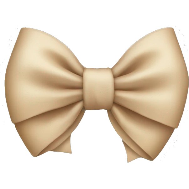 Beige bow emoji