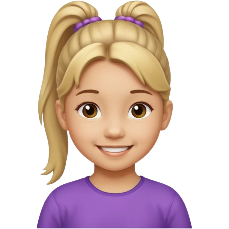 una chica pequeña con una cola  emoji