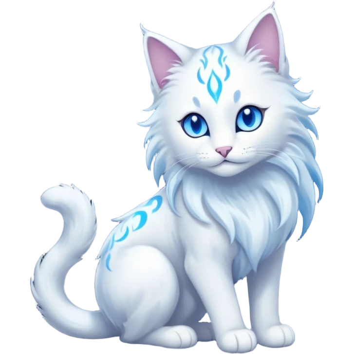 Magical Celestial Lunar-powered Fantasy Feline with lunar markings (full body) emoji