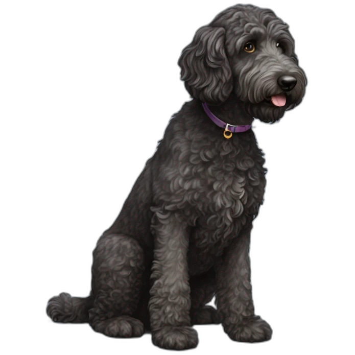 merle black labradoodle emoji