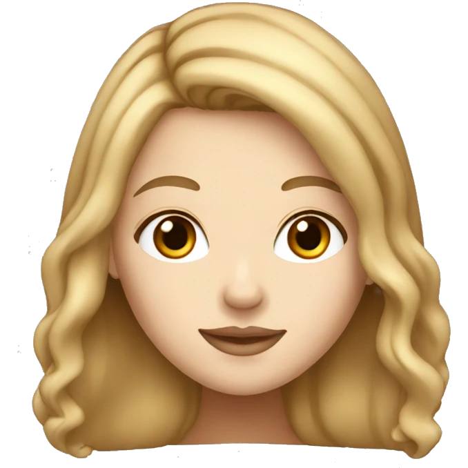 White girl with light brown hair emoji