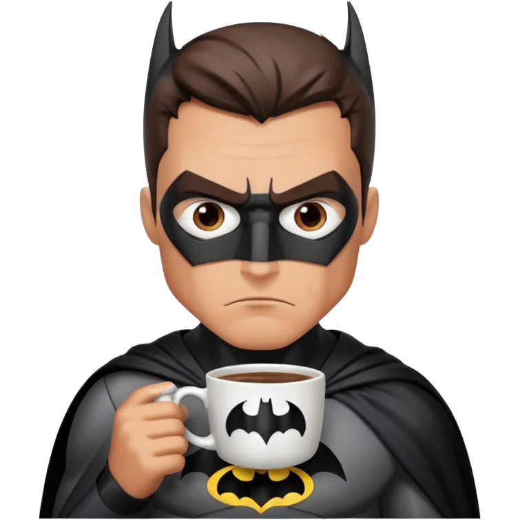 Batman drink coffee emoji