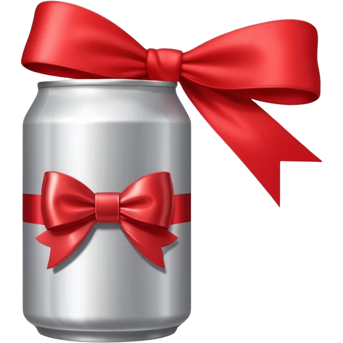 Coca cola Diet coke with bow emoji