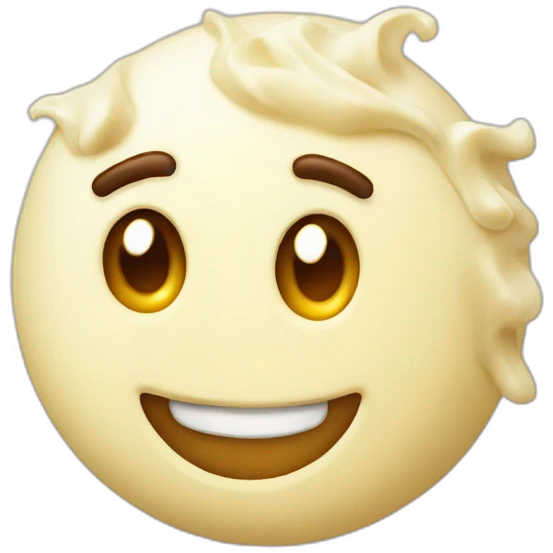 make white chocolate as emoji emoji