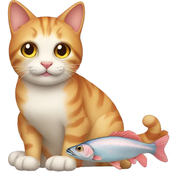 cat with fish emoji