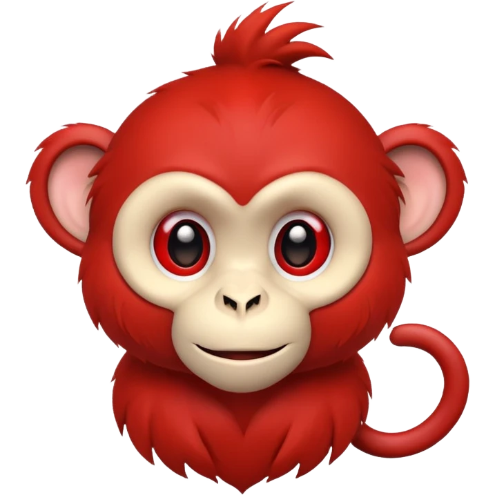 Red monkey emoji