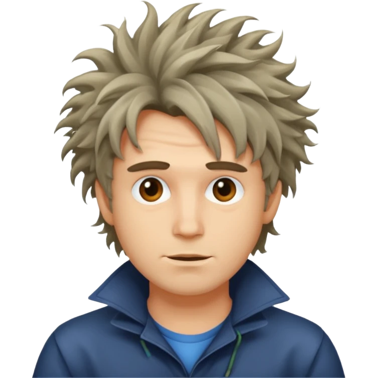 Man strange hair emoji