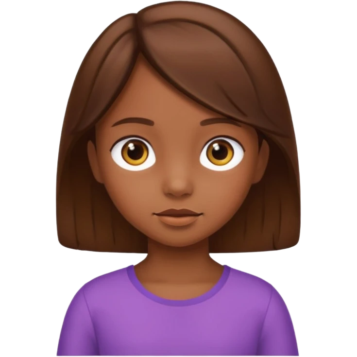 Child girl brown  emoji