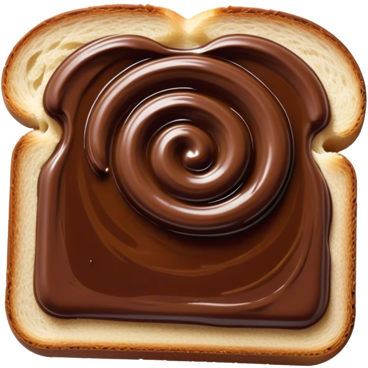 slice of bread covered in nutella sauce on top emoji