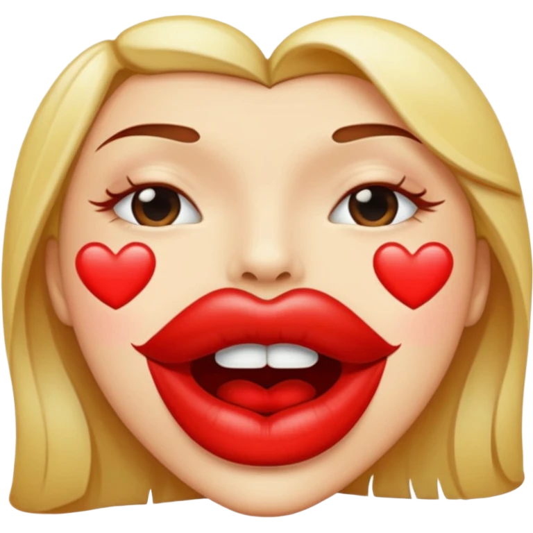 поцелуй губы красные emoji