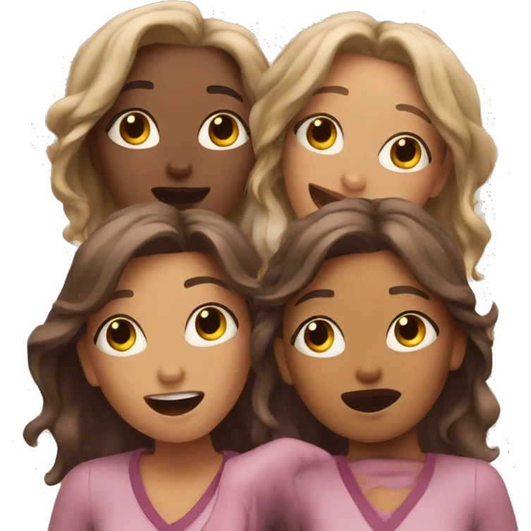 Nine Girls singing emoji