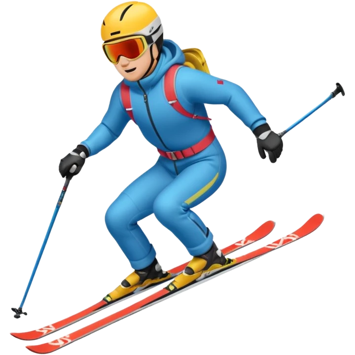 man skiing on aspen mountain emoji