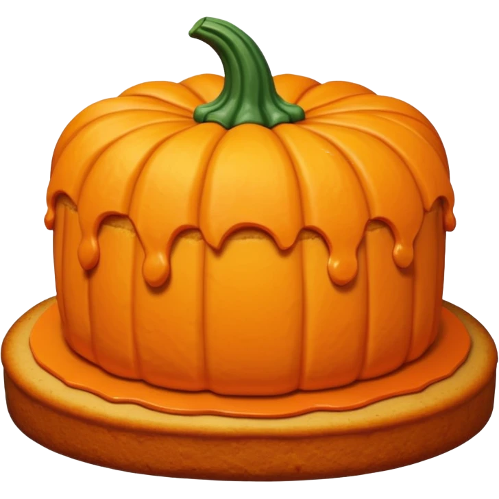 Cake shaped like a pumpkin emoji