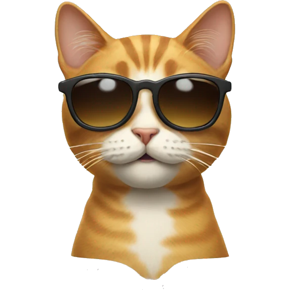 Cat with sunglasses emoji