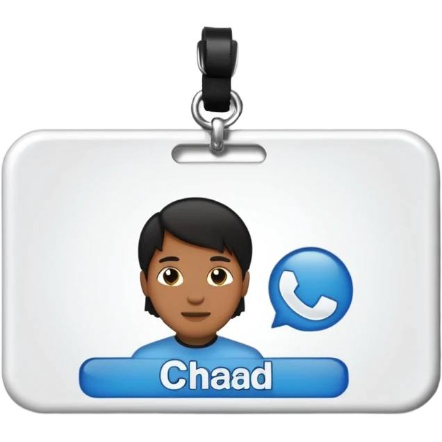 nametag with the words "chad yarde" emoji