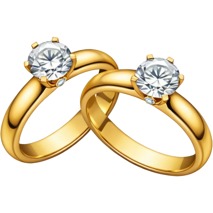 two ndian engagements rings next to each other emoji
