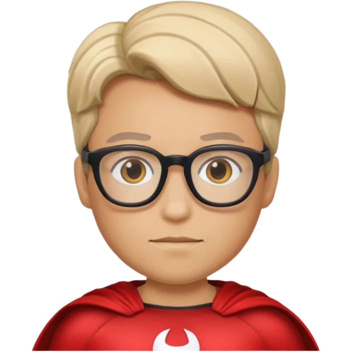 Glasses-Wearing super Heroe emoji