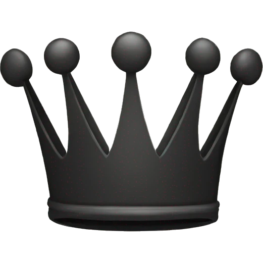 Black crown (only the crown) emoji