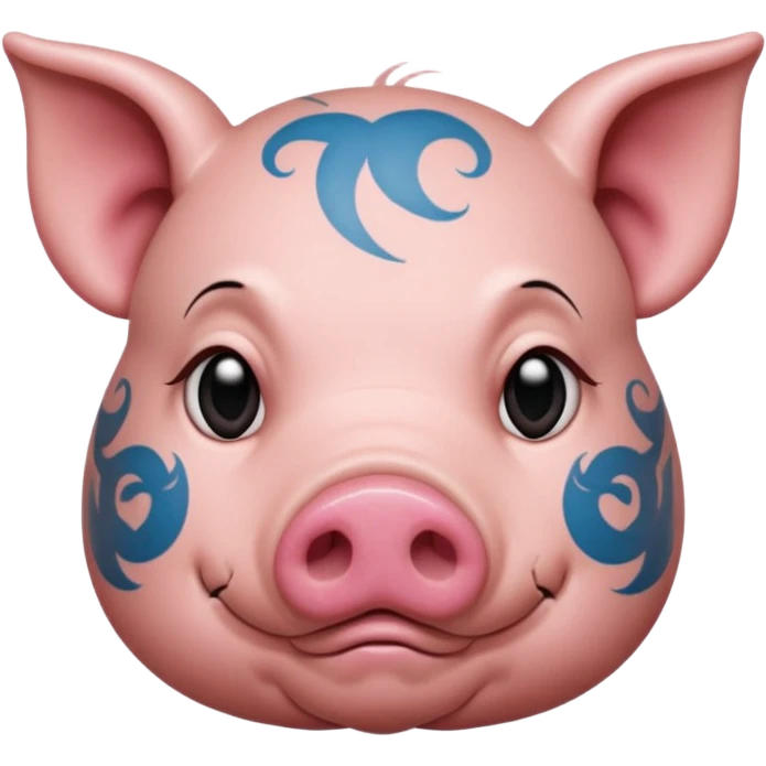 tatoos pig, sleepy emoji