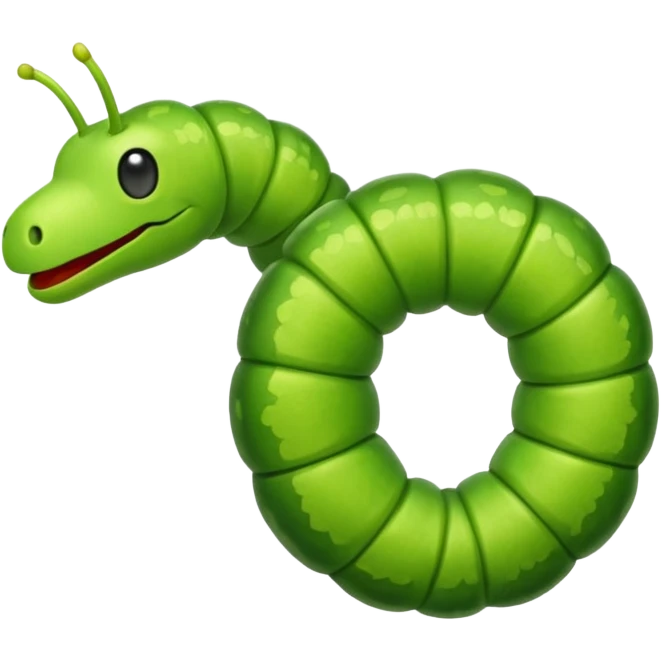 Inchworm inching emoji