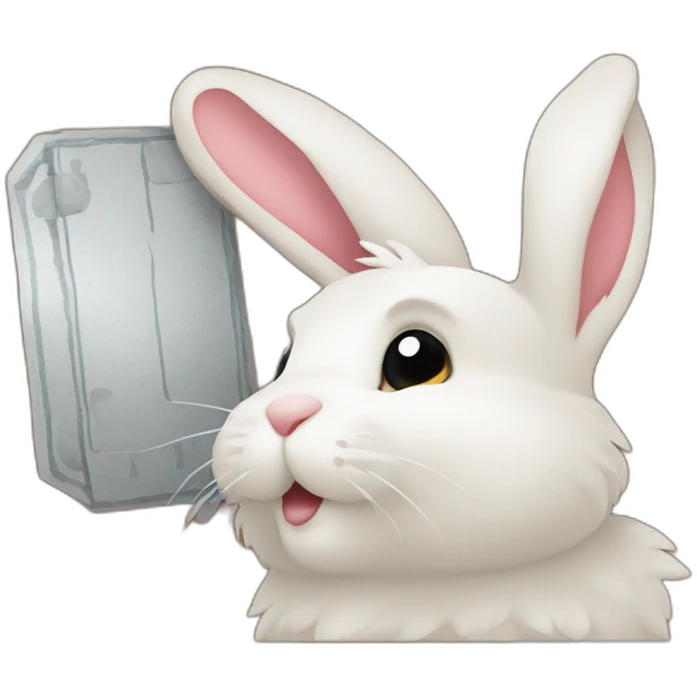 Billet avec un lapin emoji