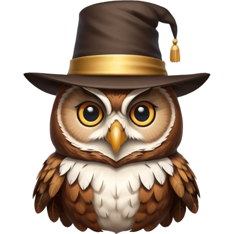 Owl with magician’s hat
 emoji