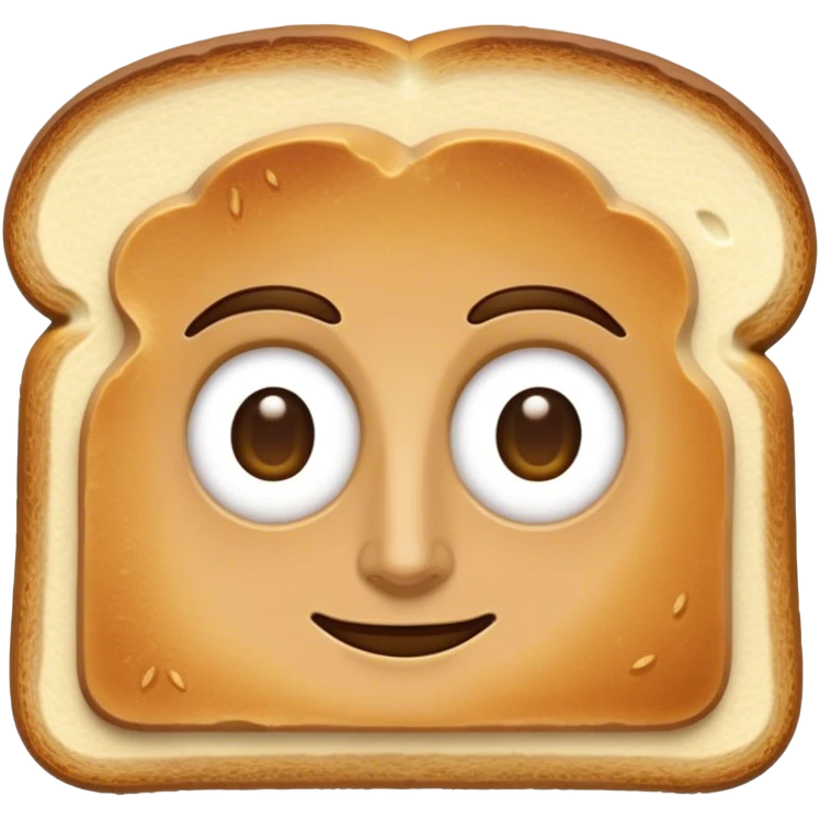 Happy personified Greek toast emoji