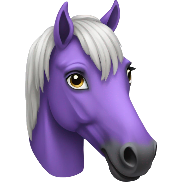 A purple horse emoji