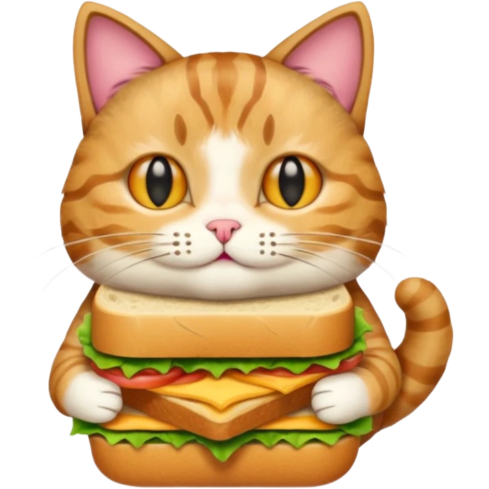 Cat with sandwich  emoji