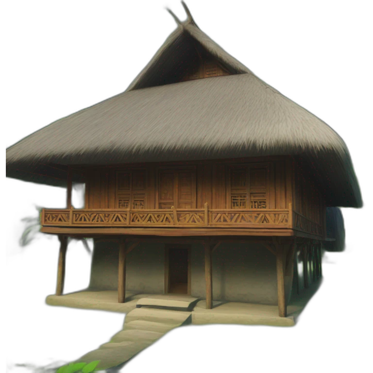 Tanahtoraja traditional house 4k emoji