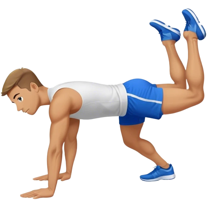 glute-bridges-exercise guy with blue shorts  emoji