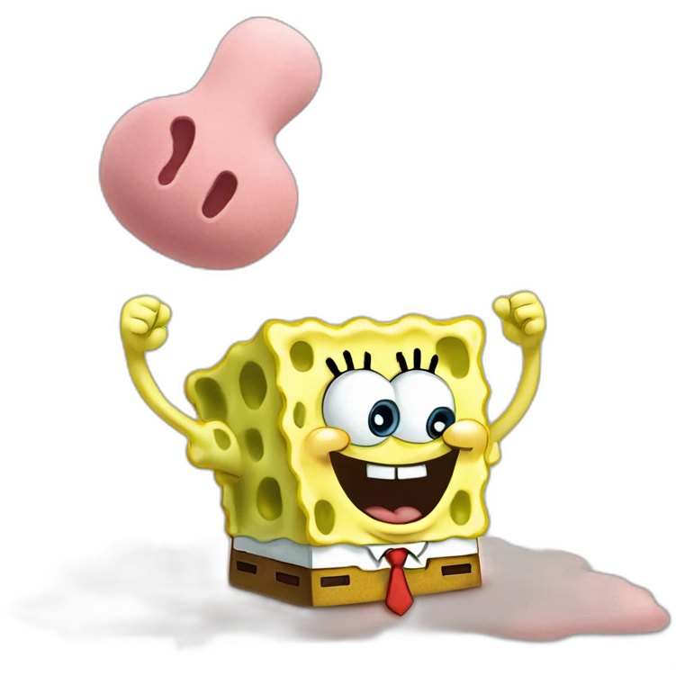 spongebob squarepants laughing with patrick emoji
