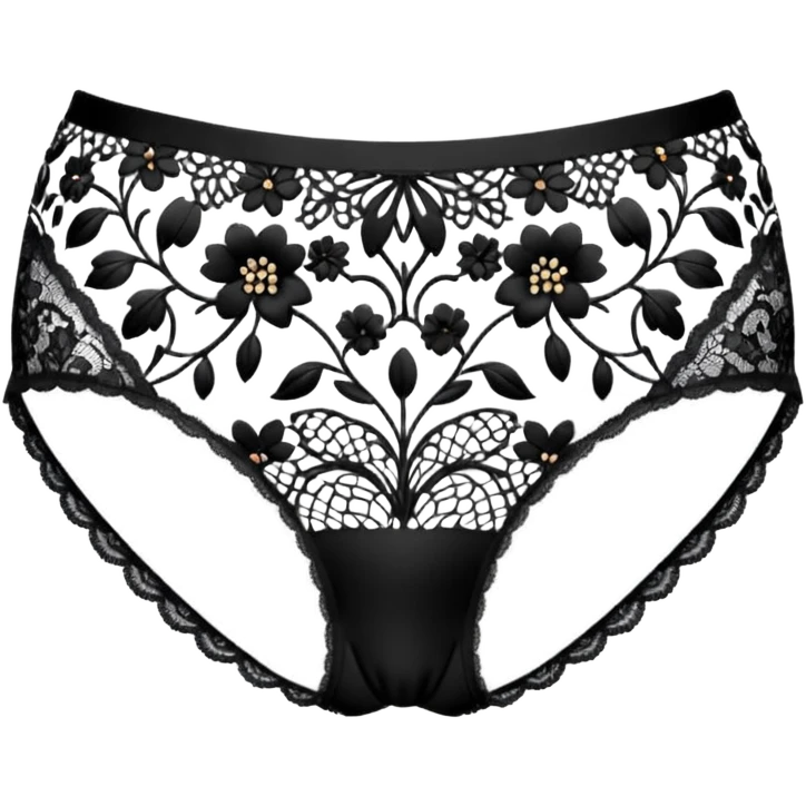 Black lace underwear emoji