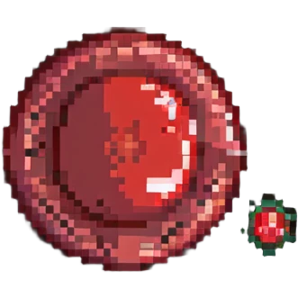 Pale red blood cell next to a normal red blood cell showing anemia comparison emoji
