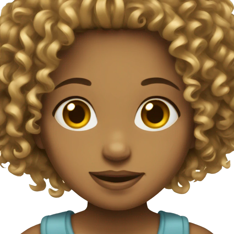 Girl curly emoji