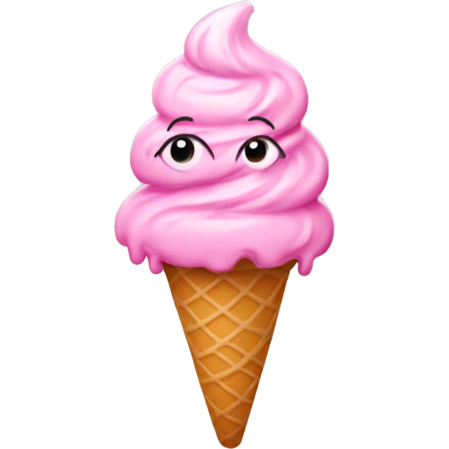 Pink ice cream  emoji
