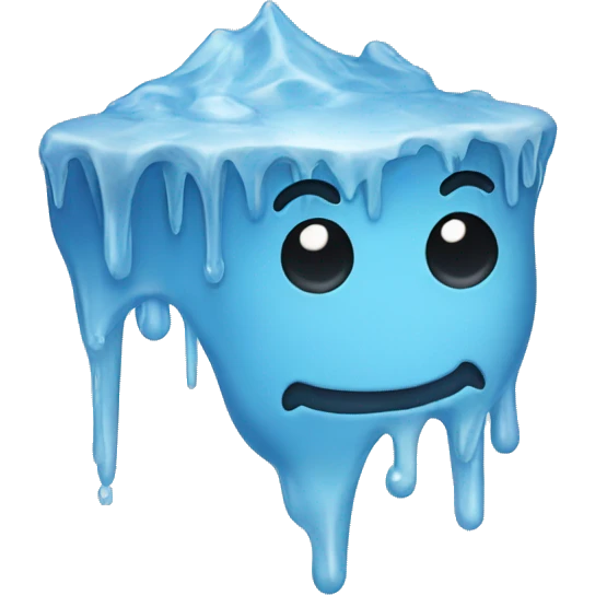 🫠 melting ice emoji