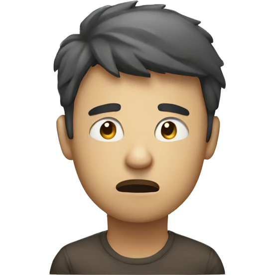 Person frustrated and thinking emoji