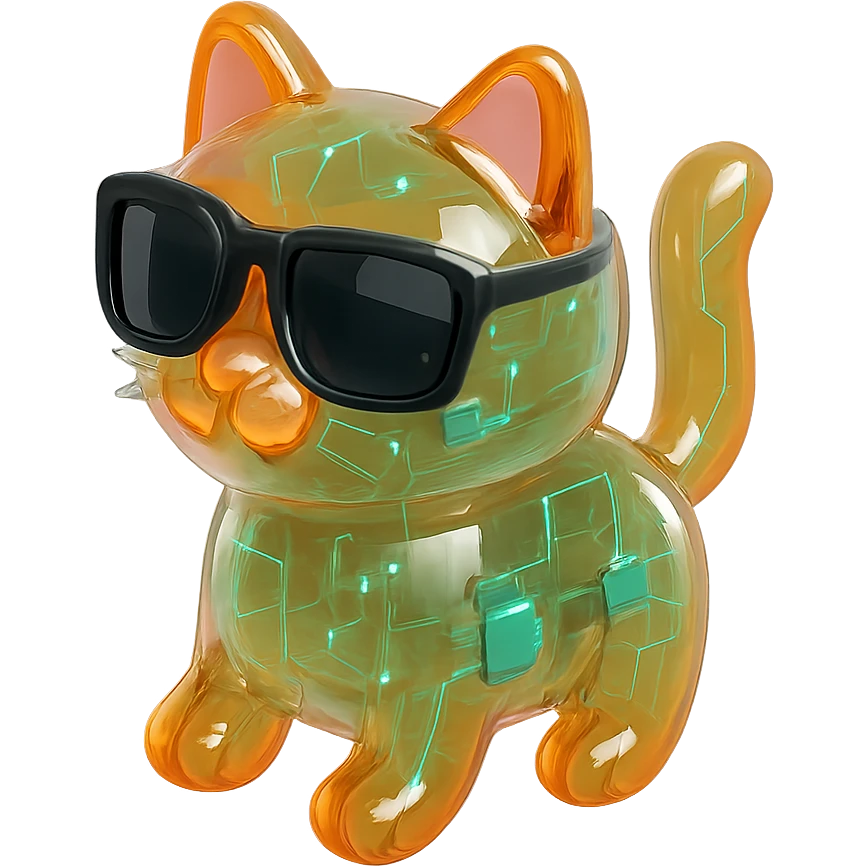 Cat wearing sunglasses emoji