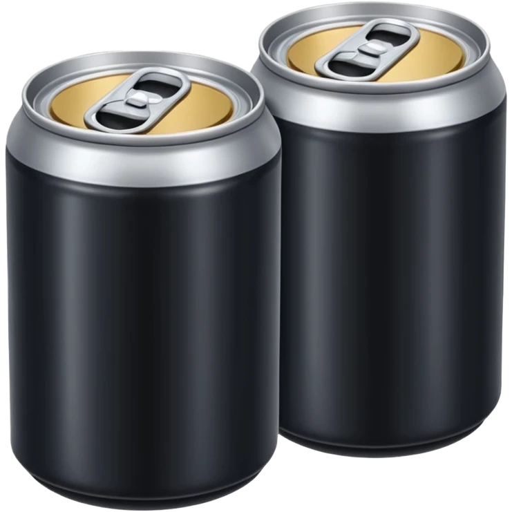 Black drink cans without lips emoji