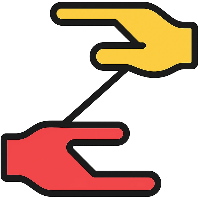 hands in the shape of the letter Z emoji