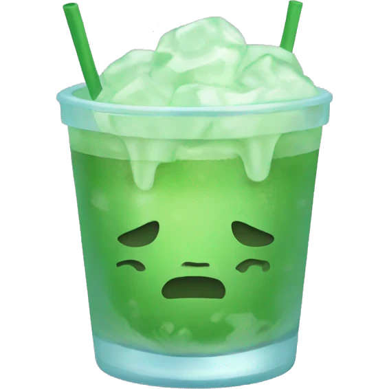Iced matcha emoji