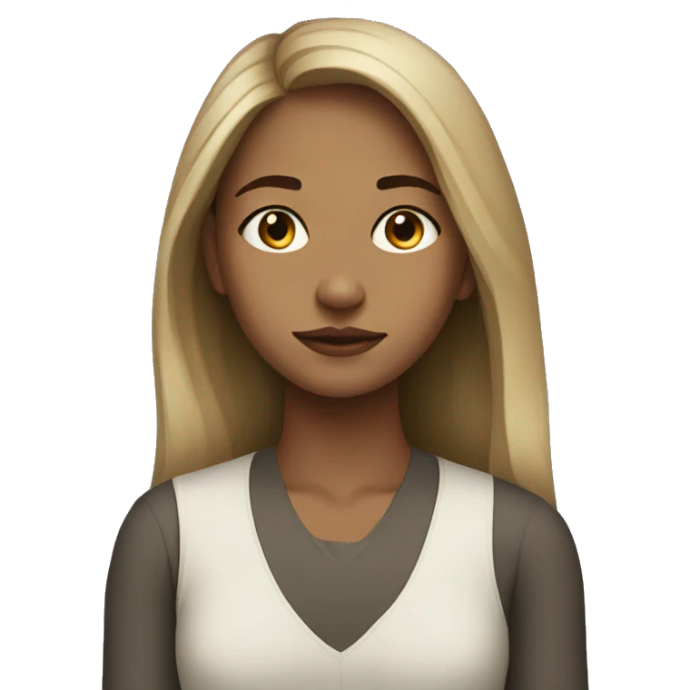 portrait of a calm girl emoji