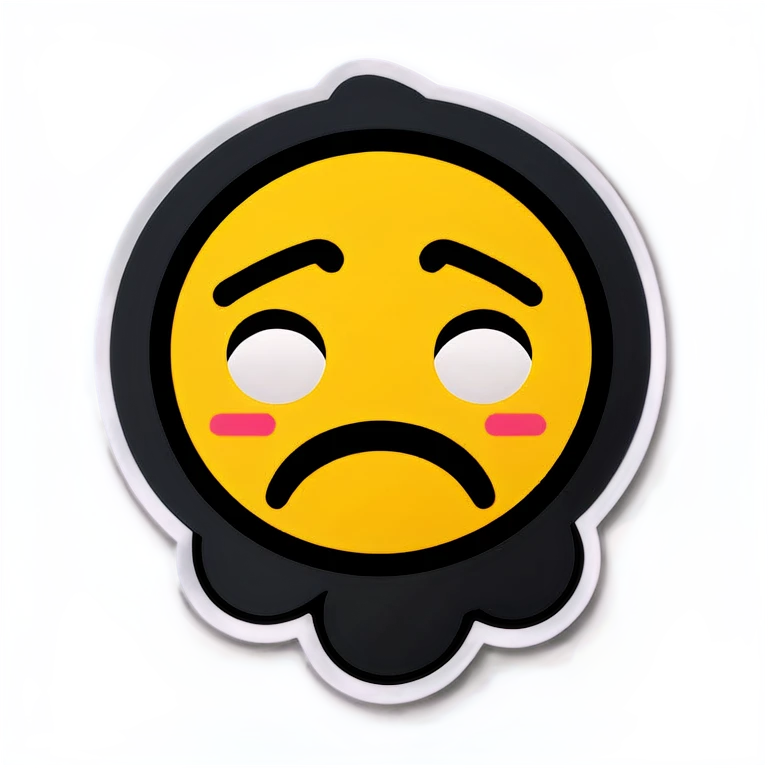 sad face shaking head emoji