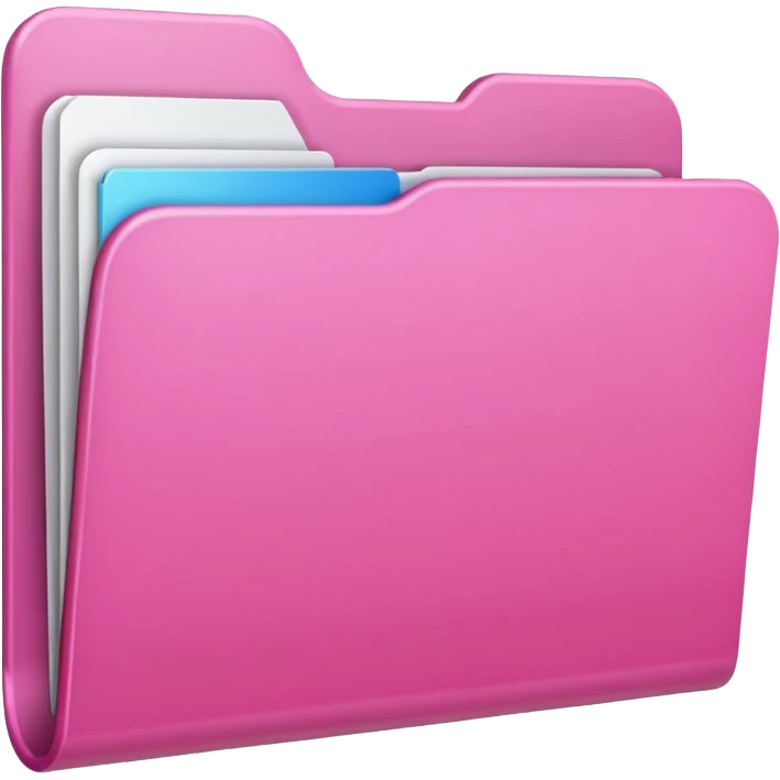 simple pink folder emoji