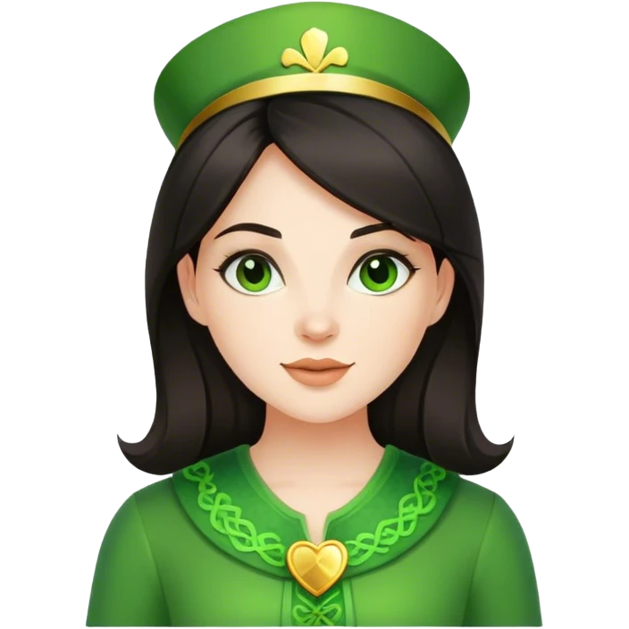 St Patrick’s day dark hair woman  emoji