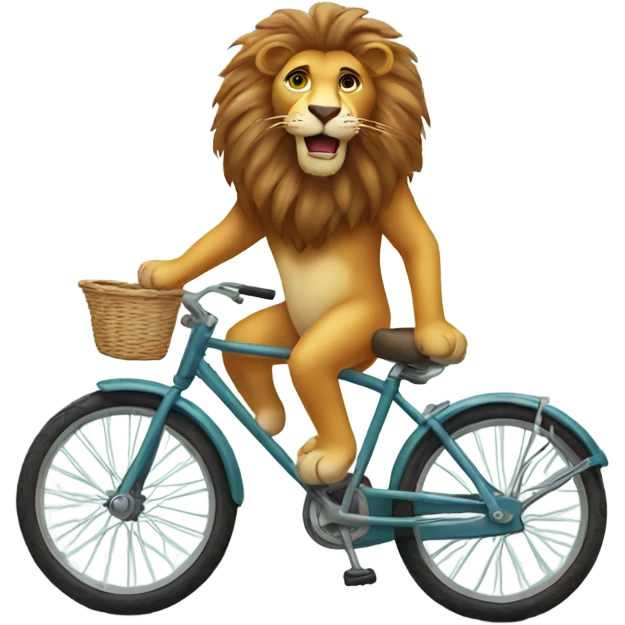 Lion on a bike emoji